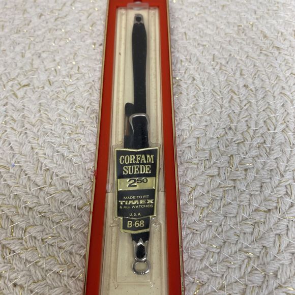 Vintage Brite Corfam Suede Timex Watchband B-68 Split Ring End Small Ladies - Picture 5 of 5